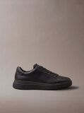 Black Leather Trainers  Men