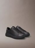 Black Leather Trainers  Men