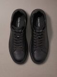 Black Leather Trainers  Men