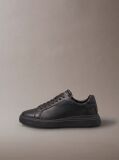 Black Leather Trainers  Men