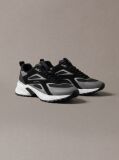 Black Knit Mesh Runner Sneakers  Men
