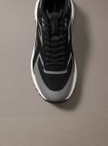Black Knit Mesh Runner Sneakers  Men