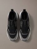 Black Knit Mesh Runner Sneakers  Men