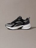 Black Knit Mesh Runner Sneakers  Men