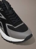 Black Knit Mesh Runner Sneakers  Men