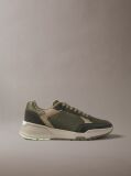 Green Suede Chunky Dad Sneakers  Men