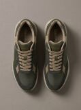 Green Suede Chunky Dad Sneakers  Men