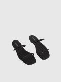 Black Quilted Leather Sandals  Women