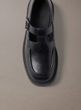 Black CK Bold - Leather Mary Jane Loafers  Women