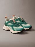 Green Knit Mesh Runner Sneakers  Women
