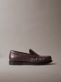 Brown Thea - Leather Pleated Loafers  Women