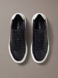 Black Leather Durable Traction Chunky Trainers  Women