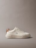 White Leather Durable Traction Chunky Trainers  Women