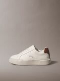 White Leather Durable Traction Chunky Trainers  Women