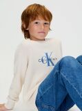 Beige Relaxed Logo Jumper  Boys