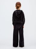 Black Wide Leg Velvet Joggers  Girls