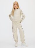 Beige Relaxed Piping Jogging Suit  Girls