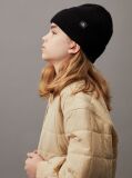 Black Kids' Ribbed Beanie  Kids Unisex