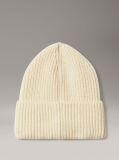 Beige Kids' Ribbed Beanie  Kids Unisex