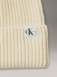 Beige Kids' Ribbed Beanie  Kids Unisex