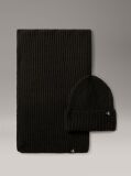Black Kids' Scarf & Beanie Set  Kids Unisex