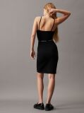 Black Logo Tape Jersey Dress  Women