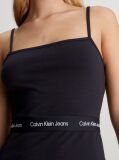 Black Logo Tape Jersey Dress  Women