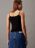 Black Slim Monogram Cami Top  Women