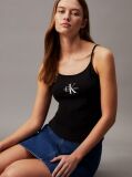 Black Slim Monogram Cami Top  Women