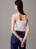 White Slim Monogram Cami Top  Women