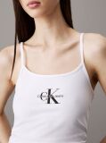 White Slim Monogram Cami Top  Women