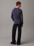 Black Slim Long Sleeve Waffle T-shirt  Men