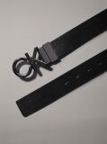 Black Reversible Leather Belt  Men