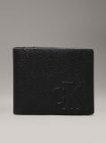 Black Leather Billfold Wallet  Men