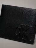 Black Leather Billfold Wallet  Men