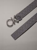Black Leather Reversible Logo Belt  Men