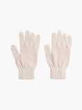Beige Organic Cotton Blend Gloves  Women