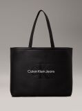 Black Large Slim Tote Bag  Women