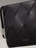 Black Square Woven Crossbody Bag  Women