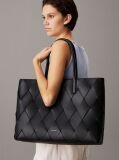 Black Woven Tote Bag  Women