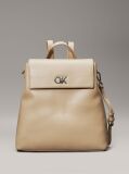 Beige Flap Backpack  Women