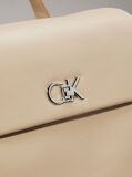 Beige Flap Backpack  Women