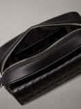 Black Quilted Crossbody Camera Bag  Women