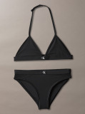 Black Girls Triangle Bikini Set - CK Monogram  Girls