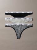 Multi 3 Pack Low Rise Thongs - Icon Logo  Women