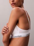 White Lightly Lined Triangle Bralette - Icon Cotton Modal  Women