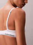 White Lightly Lined Triangle Bralette - Icon Cotton Modal  Women