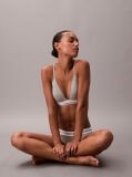 Grey Lightly Lined Triangle Bralette - Icon Cotton Modal  Women