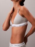 Grey Lightly Lined Triangle Bralette - Icon Cotton Modal  Women