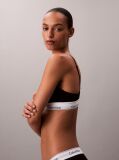 Black Lightly Lined Triangle Bralette - Icon Cotton Modal  Women
